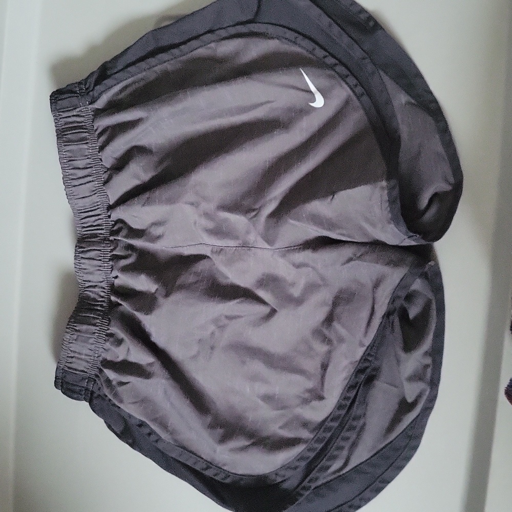 Nike dark grey dri-fit running shorts, small